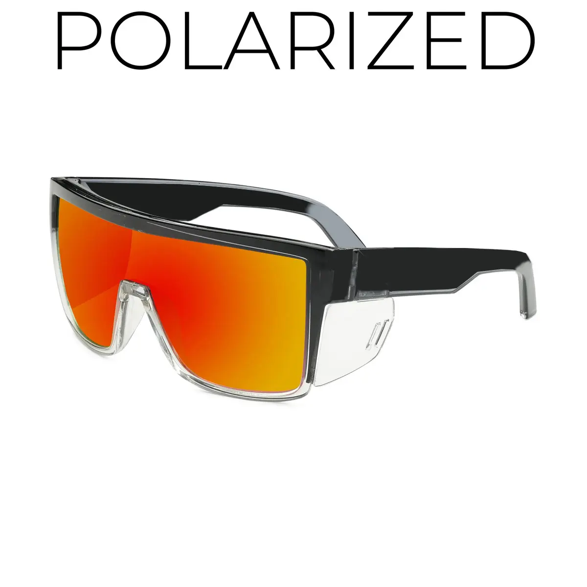 Black framed orange red film polarizer