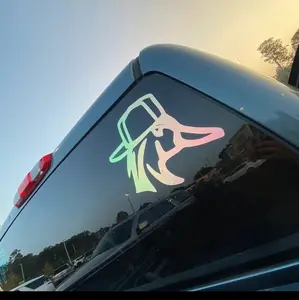 2 Pack Duck With Hat Backwards Decal 4"×4"