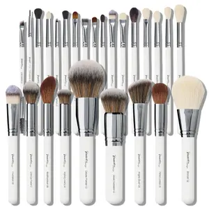 Brushes Set 26Pcs Natural Goat Hair Labeled White Makeup Brush Set Foundation Powder blush concealer blending eyeshadow contour make up brushes set