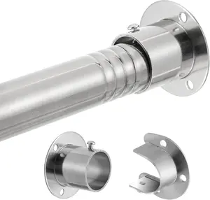 1.3 Inch Diameter Closet Rods for Hanging Clothes 17-28 Inch Adjustable, Metal Heavy Duty Closet Pole,  Closet Bar for Hanging Clothes, Suitable for Closet, Wardrobes, Bathroom, Windows