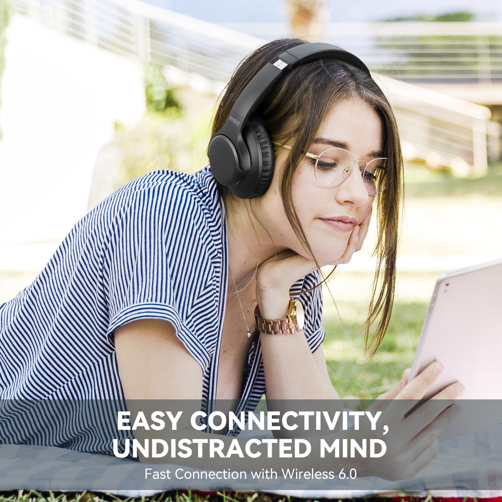 #TikTokShopBackToSchool  Bluetooth Headphones Wireless Over Ear, Up to 65 Hours Playtime, Hi-Fi Stereo Audio, Lightweight Foldable Design with Mic
