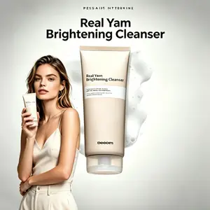 DEEOM Korean Yam Cleanser with rice extract: gentle foaming formula cleanses, hydrates, brightens skin. Made for dry skin types, keeps moisture locked in daily. Facial Cleansing Facial Cleansing Facial Wash