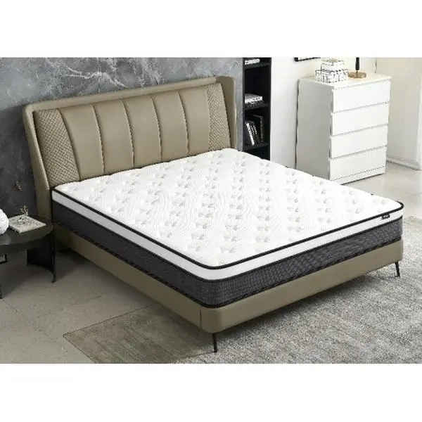 Hybrid 10 Inch Queen Mattress in a Box, Pillow Top Bed Cushion with Breathable and Hypoallergenic Design, Medium Firm for Lumbar Support  On-Site