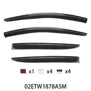 CROSSDESIGN Fit for 2024 -2025 Subaru Crosstrek & Impreza Tape-On Window Visors Rain Guards