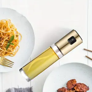 Kitchen Push Type Spray Olive Oil Sprayer Bottle Pump Oil Pot Leak-proof Grill BBQ Sprayer Oil Dispenser BBQ Gravy Boats Tools Cooking Oil Container