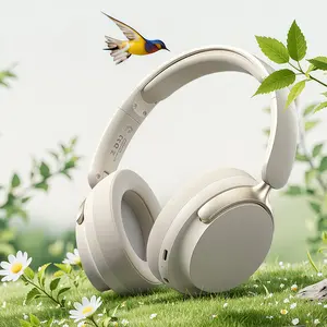 Youqi SY-T7 Off White Bluetooth Headphone with Advanced Sound Quality and Comfortable Design for Daily Use