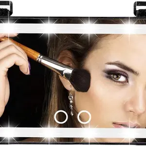 ar Visor LED Vanity Mirror, Rechargeable Car Makeup Mirror with LED Lights for Car Truck SUV Rear View Mirror Sun, Shading Cosmetic Mirror with Touch on Screen for Cars. (Black)