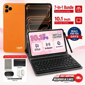 2026 Tech Essential 7-In-1 Android Tablet Bundle, 10.1” Touch Display, 8 + 256, Keyboard Mouse Stylus Bundle for Work, Streaming & Everyday Use