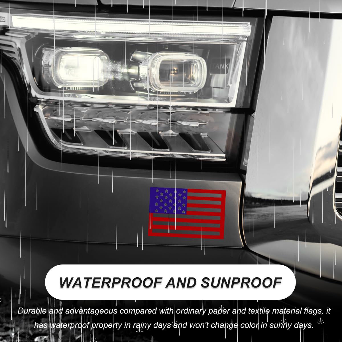 【Summer Survivals】Joytutus 2PCS American Flag Car Magnets - Strong Magnetic Vinyl Decals with Patriotic Stars & Stripes, Vehicle Exterior Decor for Cars, Trucks, SUVs & Jeeps, Stylish Car Accessories, Summerfinds, Back to School Shopping