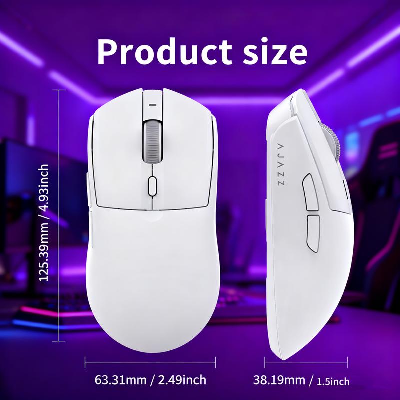 [New Year Sale]AJAZZ AJ139 V2 MC Tri-Mode Connected Mouse, PAW3311 Sensor, 1000hz Return Rate, 500mAh Battery Lasting Life