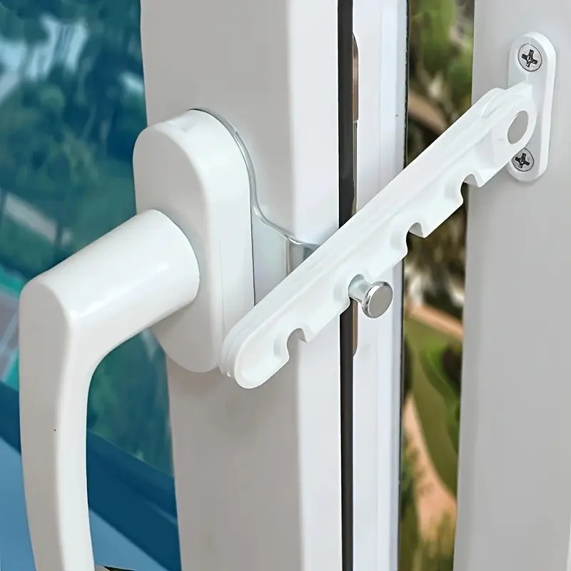 Window Ventilation Restrictor Set, Internal Door Window Latch, Windproof Support Bracket Lock, Fixed Holder for Window Ventilation Control