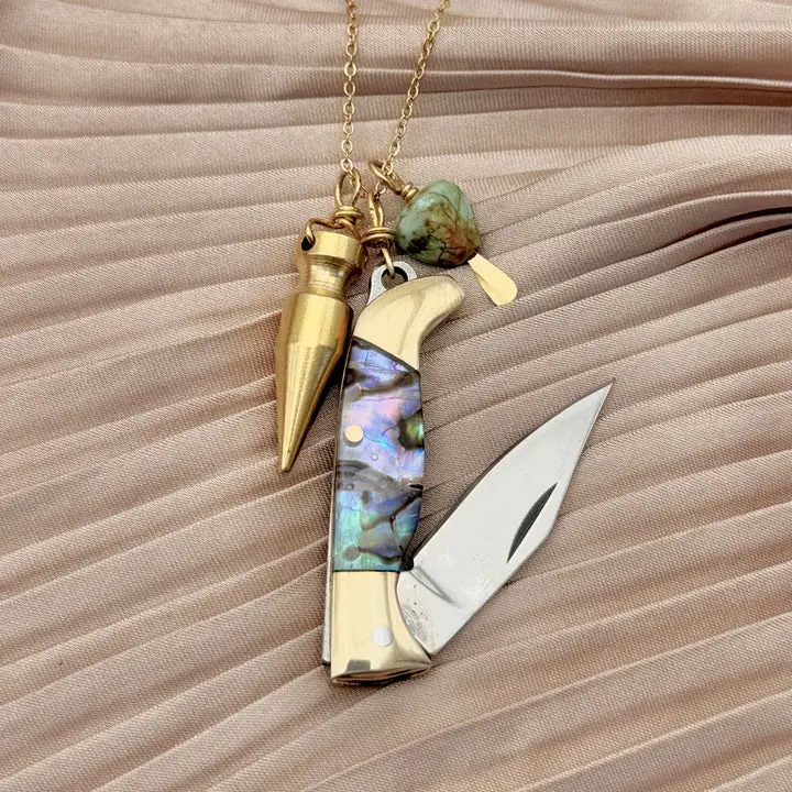 The Billie Necklace-Abalone Inlay