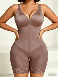 1 Count Butt Lifting & Tummy Control Bodysuit, Colombian Shapewear, Fajas, V-Neck Soft Skin-Friendly Shapewear, High-Stretch Compression Jumpsuit, Breathable Body Shaper, Ideal For Fitness & Active Lifestyle Sculpting