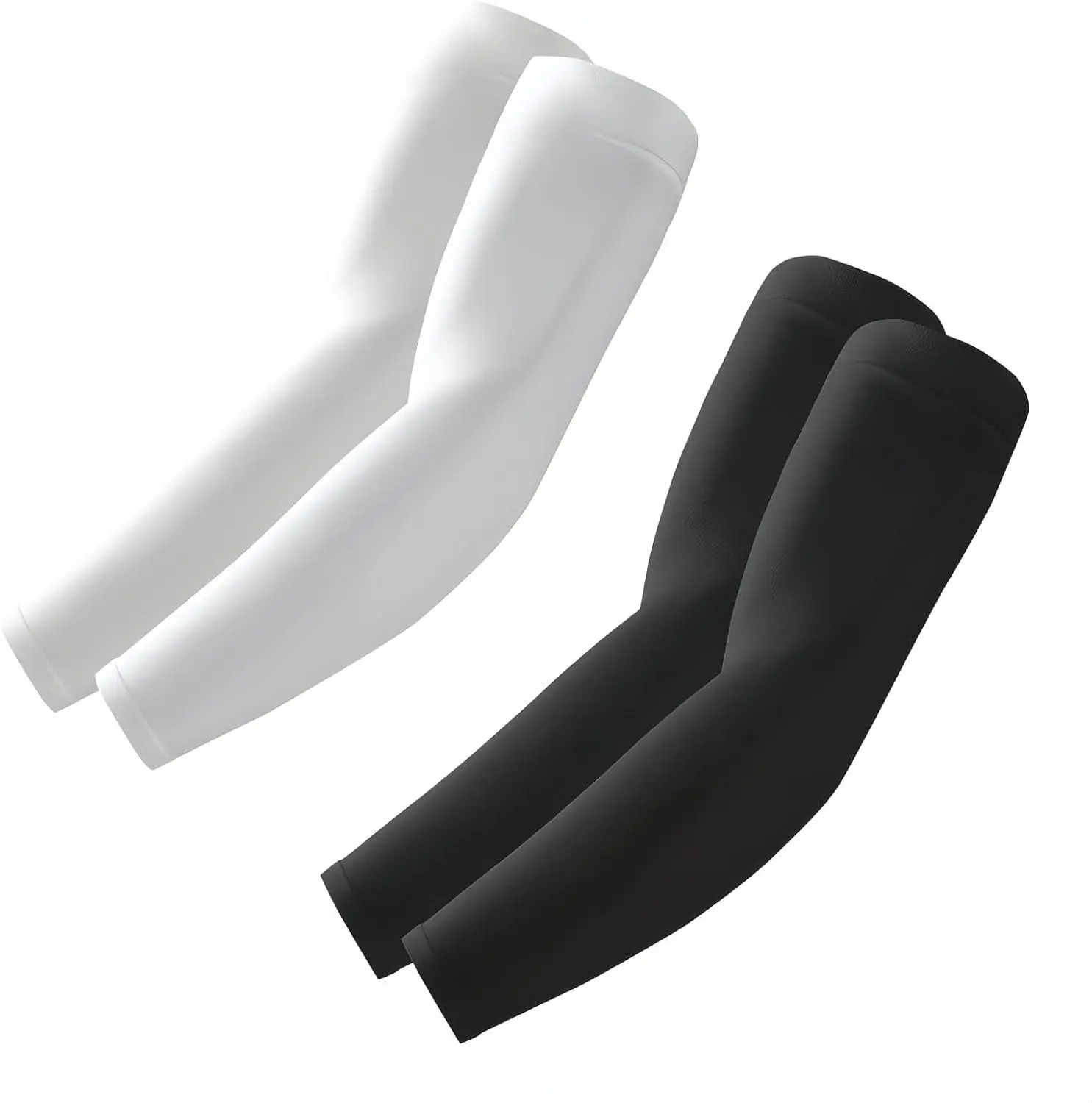 2 PCS Cooling UV Protection Arm Sleeves Breathable Compression Sleeves for Outdoor Sports Workout Daily Wear Men Women