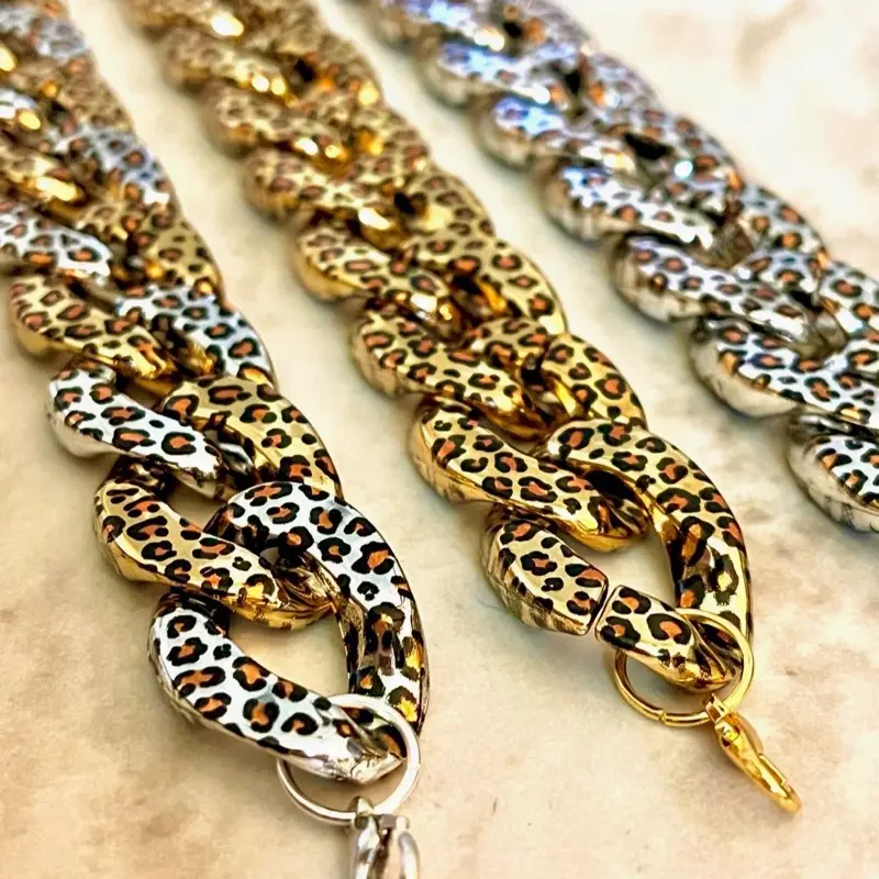 Leopard Acrylic Hat Chains For Trucker And Other Caps