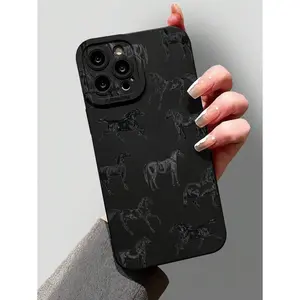 Horse-Shaped Liquid Silicone Phone Case, Full-Body Shock-Proof & Drop-Proof, TPU Soft Rubber Shell, Compatible, Waterproof & Scratch-Resistant Suitable for a variety of iPhone models, from Iphone 17 series to Iphone 11 series, and Iphone x series