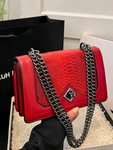 Women's Elegant Fashion Chain Strap Shoulder Bag, Stylish Chain Bag, Casual Versatile Crossbody Bag, Trendy All-match Commuter Bag for Daily Use