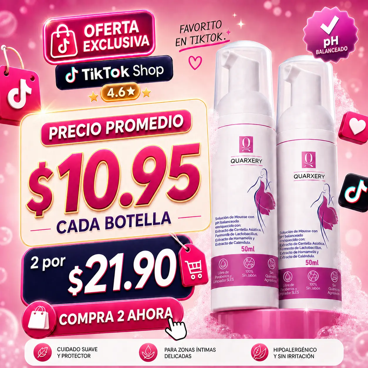 【B】Quarxery Feminine Cleansing Foam 50 ml