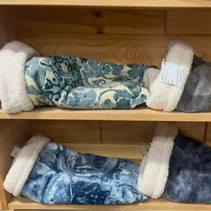 Cozy Pet Pocket Bed for Dogs & Cats Soft Comfortable Calming S M L Anti Pill Luxe Fleece Sherpa Lined Machine Washable Travel Friendly