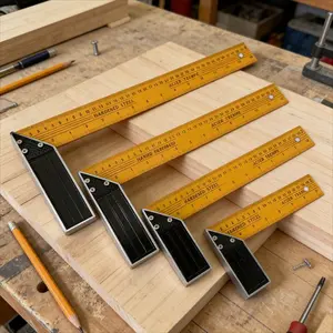 Metal Carpentry Squares, L-Shaped Frame Right Angle Ruler, Durable Steel Square Tool for Woodworking and Framing