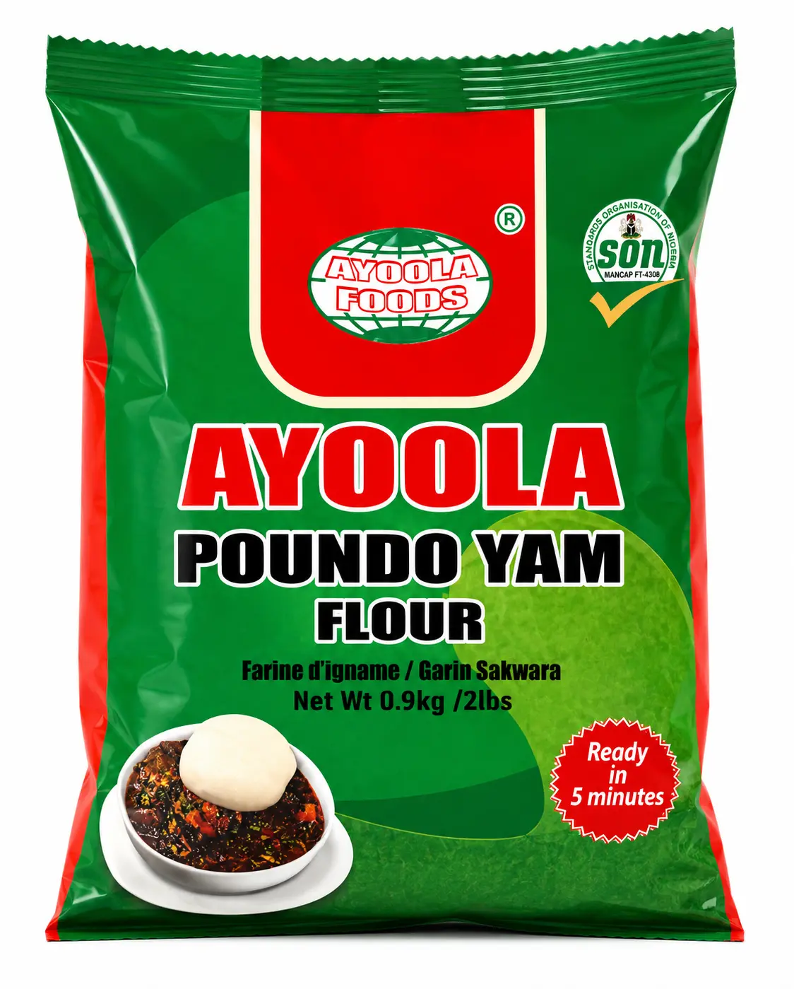 Ayoola Poundo Yam Flour  – 0.9KG/2LBS