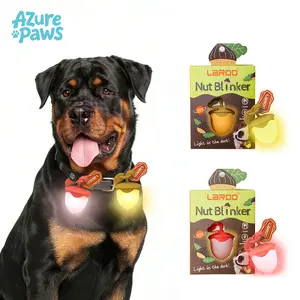 Hazelnut Dog Night Light Pet Collar for Small Dogs Anti-Loss Glow Pendant Night Walking Water Resistant Type-C Charging Fast Charge Long Battery Life Flexible Wear Multiple Colors Soft Silicone light  collar