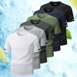 6pcs Men'S T-Shirts - Summer Casual Short Sleeve Round Neck Tees, Breathable & Durable, Regular Fit for Casual Attire, T Shirts, Comfortable Clothing, Minimalist Design