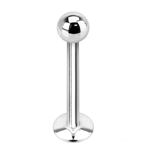 14g Internally Threaded Stainless Steel Labret Stud, Piercing Jewelry with Ball Tip, Easy Insertion Multi-Size Body Jewelry Accessory