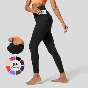Halara Everyday Softlyzero Crossover Pocket Plain Leggings ,Gym Outfits Black Activewear Sports Tight Workout Yoga Pants