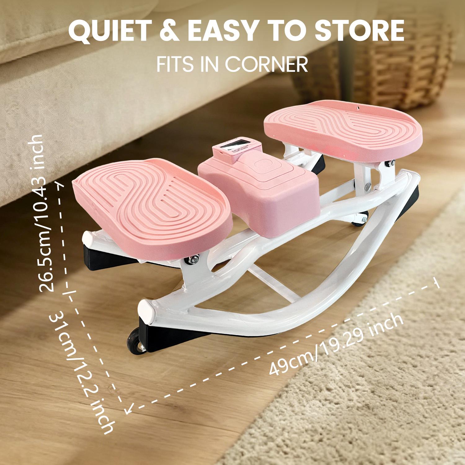 Ranbro U-Shaped Stepper Machine for Home Gym, Portable Elliptical Motion Fitness Equipment for Cardio & Leg Training, Multi-Directional Stepper with Anti-Tip Design, Compact Under Desk Exercise Gear for Full Body Wellness, Quiet Home Workout Station