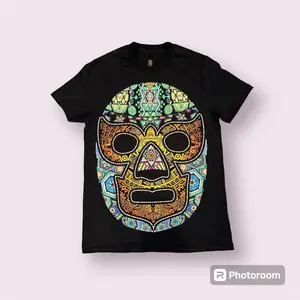 Máscara Calendario Design T-shirt - Unique Neon Ink, Crew Neck, Short Sleeve, Casual Style, 100% Cotton - Streetwear Clothing Menswear