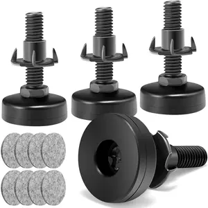 Adjustable Leveling Feet 3/8'' UNC Thread Furniture Levelers, 4PCS Table Leg Levelers for Table Chairs Cabinets Sofa Raiser