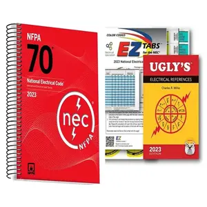 2023 NEC Code Book NFPA70 NEC Spiral + 2023 Ugly'S Electrical Ref + EZ New Stock