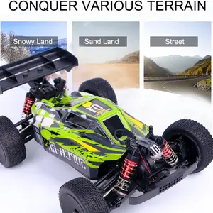 All Terrain Off Road RC Car, 40KM/H High Speed Vehicle, Full Proportional Adjustment, Outdoor Drifting Racing Climbing, 2.4Ghz Remote Control, with 2 Batteries and Replaceable Car Shell, Proportional Throttle/Steering, Birthday Gifts