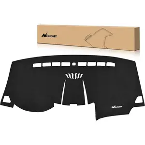 Nilight Dash Cover for Ford Edge 2015-2024, Custom Fit Suede Dashboard Mat Non‑Slip Sunshade Glare Protector Interior Accessories Black