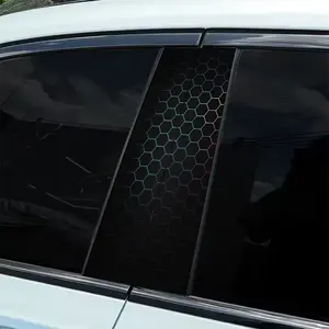 2 honeycomb gradual change theme vinyl car stickers, simple peel-off B-pillar protection, durable and anti-aging, perfect for personalizing your vehicle, car protection | eye-catching visual effects | peelable stickers, car, Decal For Cars, Car Decals