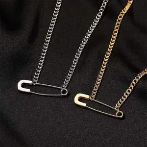 Paper clip shape necklace, daily personalized jewelry for men and women, birthday anniversary gift for couples