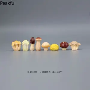 8pcs Cute Mushroom Desk Decor – Japanese-style Workstation Ornaments, Small Healing Mushrooms for Office, Home, or Study, Perfect for Creating a Cozy & Positive Vibe at Work