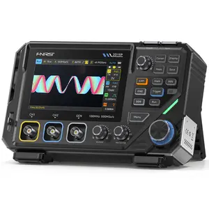 FNIRSI 2D15P 3 In 1 Digital Multimeter Oscilloscope Signal Generator with 4.3 Inch Capacitive Touchscreen Physical Buttons 10K 100K 1M Memory Depth 128 Level Grayscale Display and Color Temperature Waveform Visualization