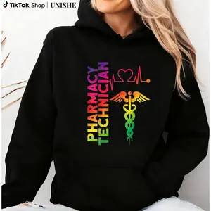 Pharmacy Tech CPhT Hooded Sweatshirt – 100% Pharmacy Students Long Sleeve