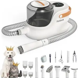 Dog Grooming Kit,Pet Grooming Vacuum Suction 99% Pet Hair,2.5L Large Capacity,Dog Air Clipper Vacuum with 12 Grooming Tools