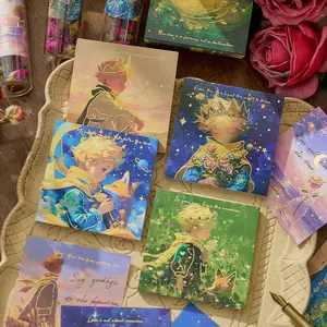 240 Sheets Gold Foil Pattern Sticky Notes, Handmade Journal Material, Student Message Writing Paper, Decorative Paper for Note-Taking