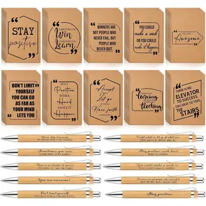 200 count Employee Christmas Appreciation Gifts Bulk  Inspirational Notebook Motivational  Pen Mini pocket Notepad for Team  Assistant Teacher Women Volunteer