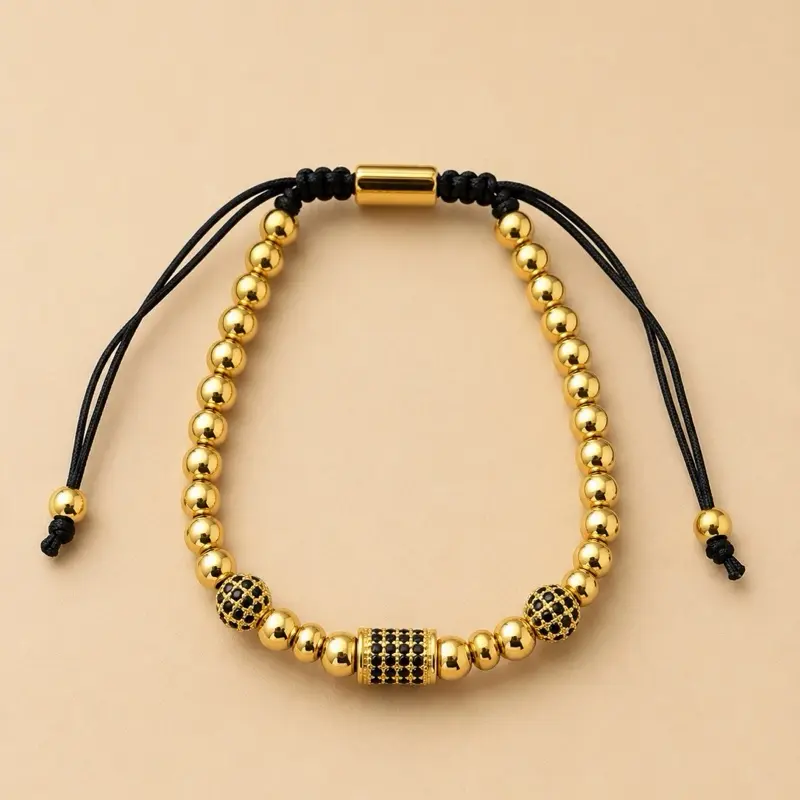 18k Gold-Plated Stainless Steel Beads, New Design Jewelry Making Supplies