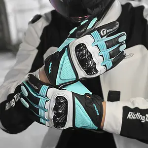Four-season motorcycle riding gloves for men and women, breathable, non-slip, wear-resistant, touchscreen compatible, fall-resistant, motorcycle riding gear gloves
