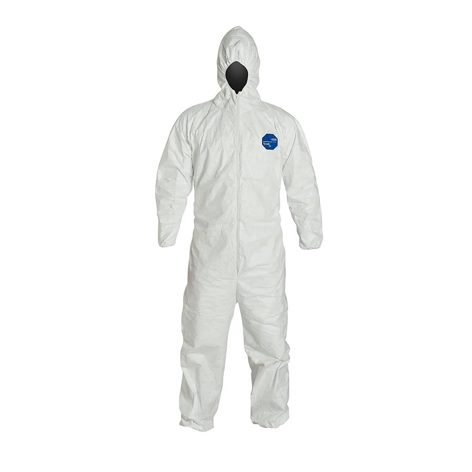 (Case/25) MCR Safety TY127S Dupont Tyvek Coverall Workwear Uniforms, Zipper-Front Apparel with Sleeves & Elastic Protective Fabric, Work Safety Equipment for Home Improvement Tasks