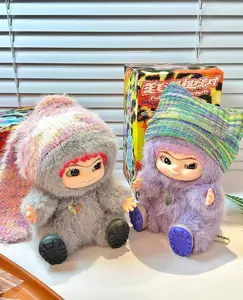 Wakuku Fuzzy Trendy Fun Party Series Plush Blind Box-Cute Collectible Doll with Pendant Decor, Mystery Surprise Toy Gift