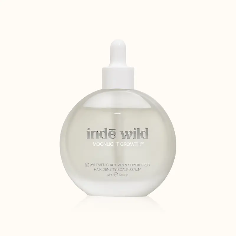 Indē Wild Moonlight Growth Scalp Serum | Hair Growth & Hair Density Serum with Ayurvedic Actives & Superherbs | Thicker Fuller Looking Hair | Scalp Treatment for Hair Fall & Hair Thinning | 50ml