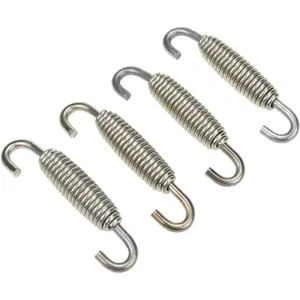 Motorcycle Exhaust Muffler Spring Stainless Steel Spring Hooks 58mm Total Length Pack of 4
