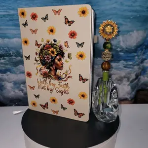 Notebook + Fancy LARGE Pen NO TOPPER (includes wrap)